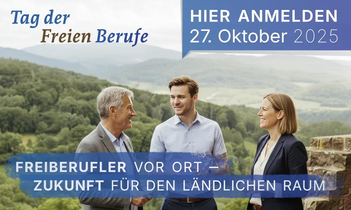 LB Thüringen Tag der Freien Berufe 2025 27. Oktober 2025, Weimar Freiberufler vor Ort – Zukunft für den ländlichen Raum